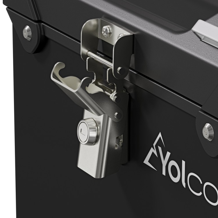 Detal zamka lodówki motocyklowej Yolco MCX17 Black