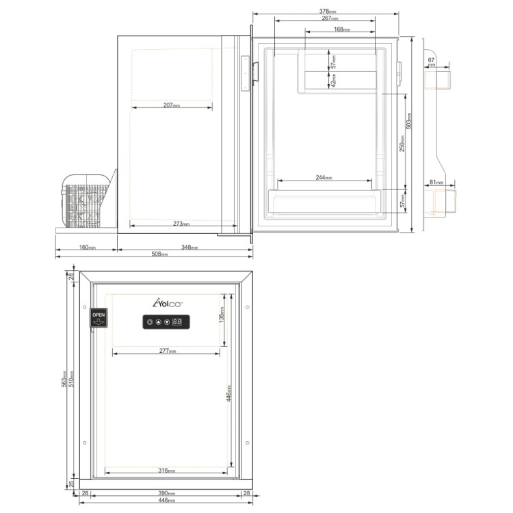 Wymiary Yolco QL40 Silver